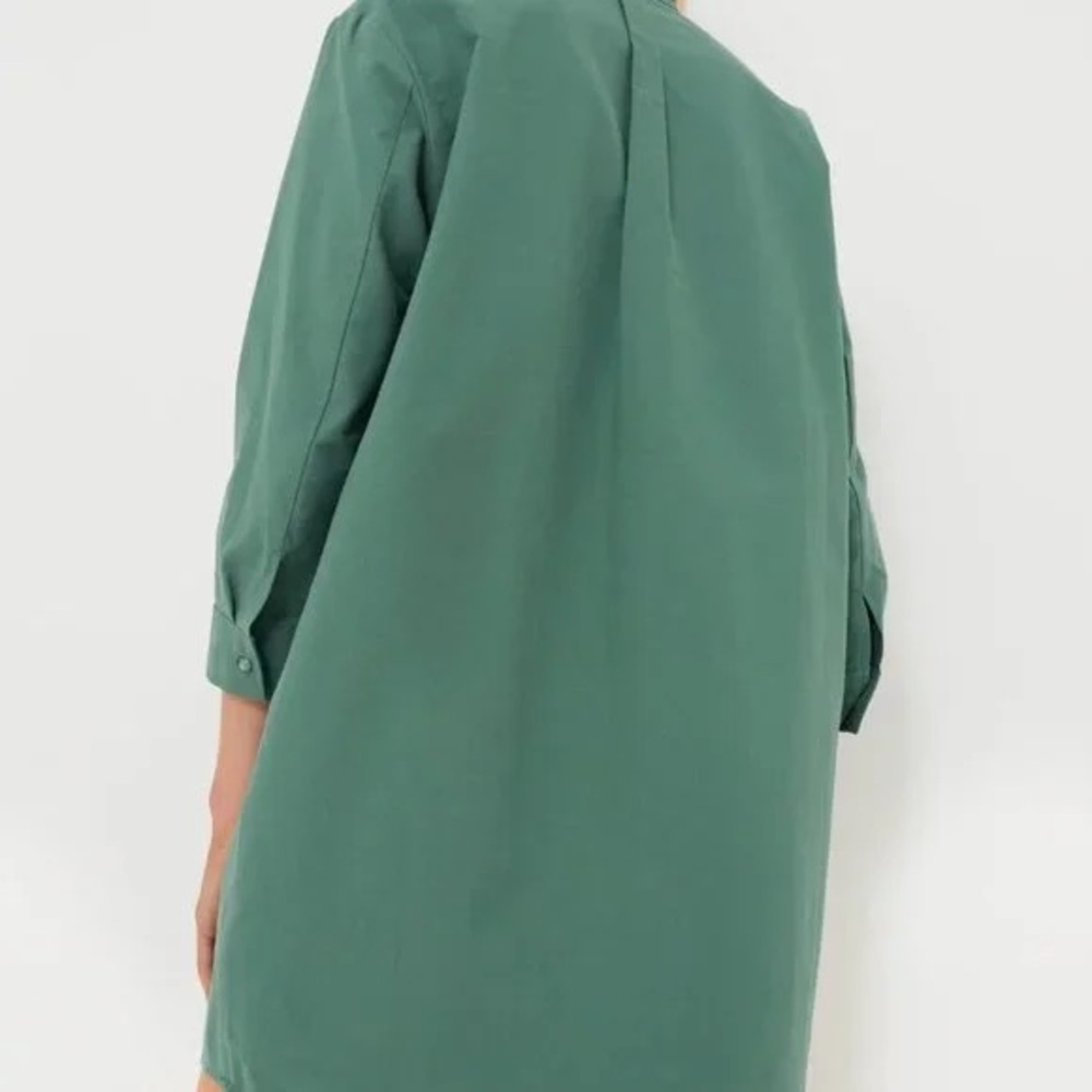 Tuckernuck Pomander Place Green Button Down Collared Polly Shirt Dress Women’s L - Picture 4 of 13